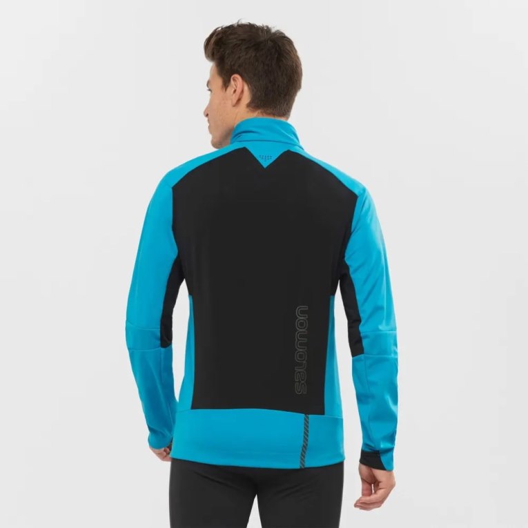 Turquoise Salomon Gore Tex Infinium Windstopper Pro Men's Jackets | IE WR1948